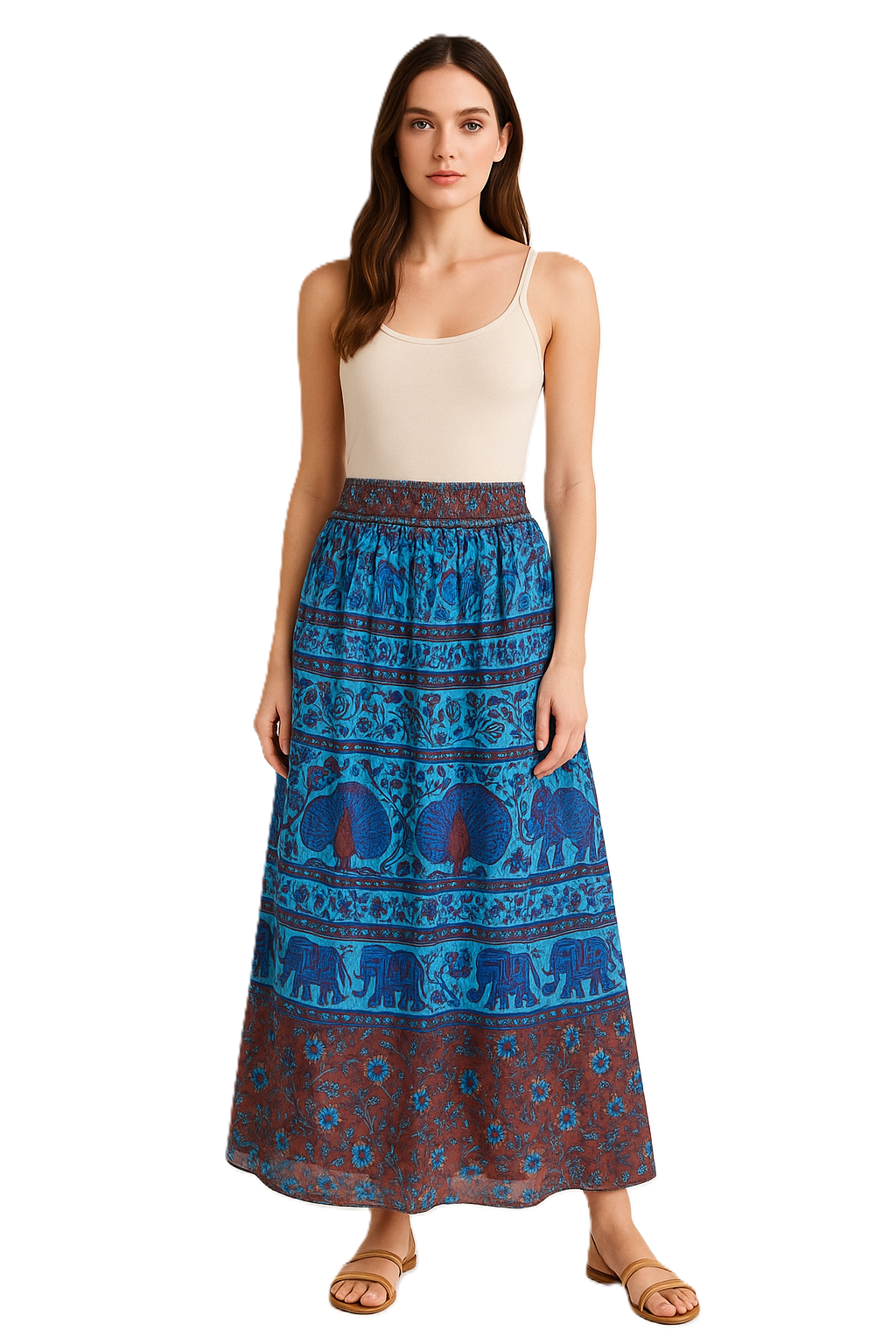 Appywave Jaipuri Women's Cotton Printed Long Skirts