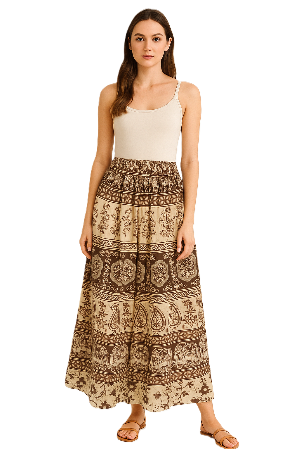 Appywave Jaipuri Women's Cotton Printed Long Skirts