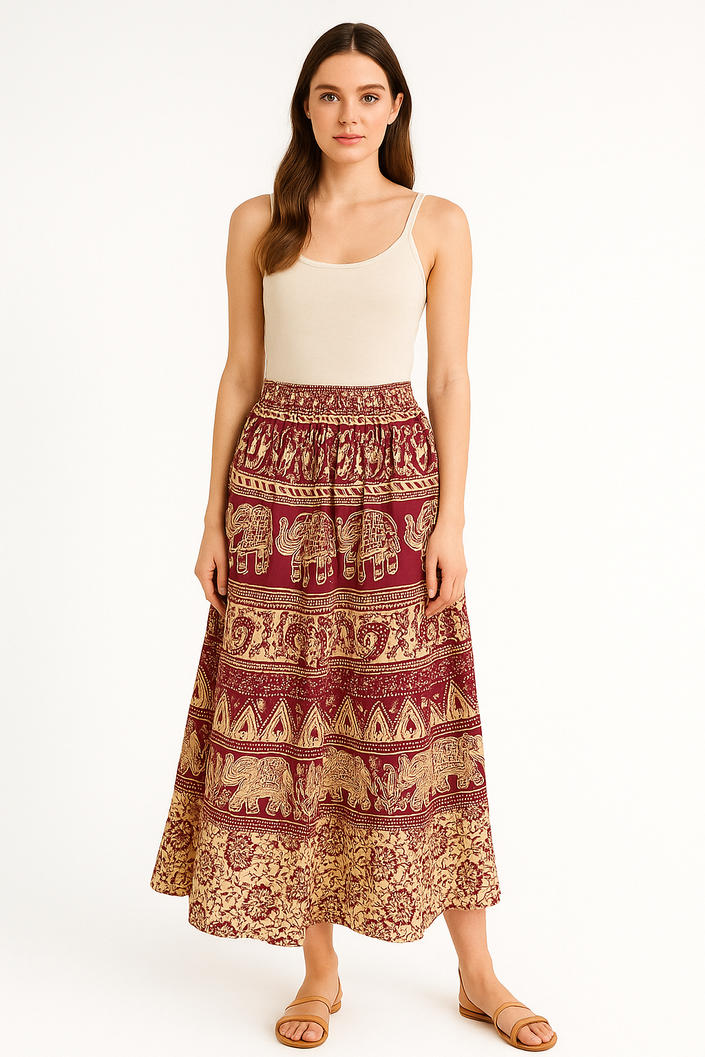 Appywave Jaipuri Women's Cotton Printed Long Skirts