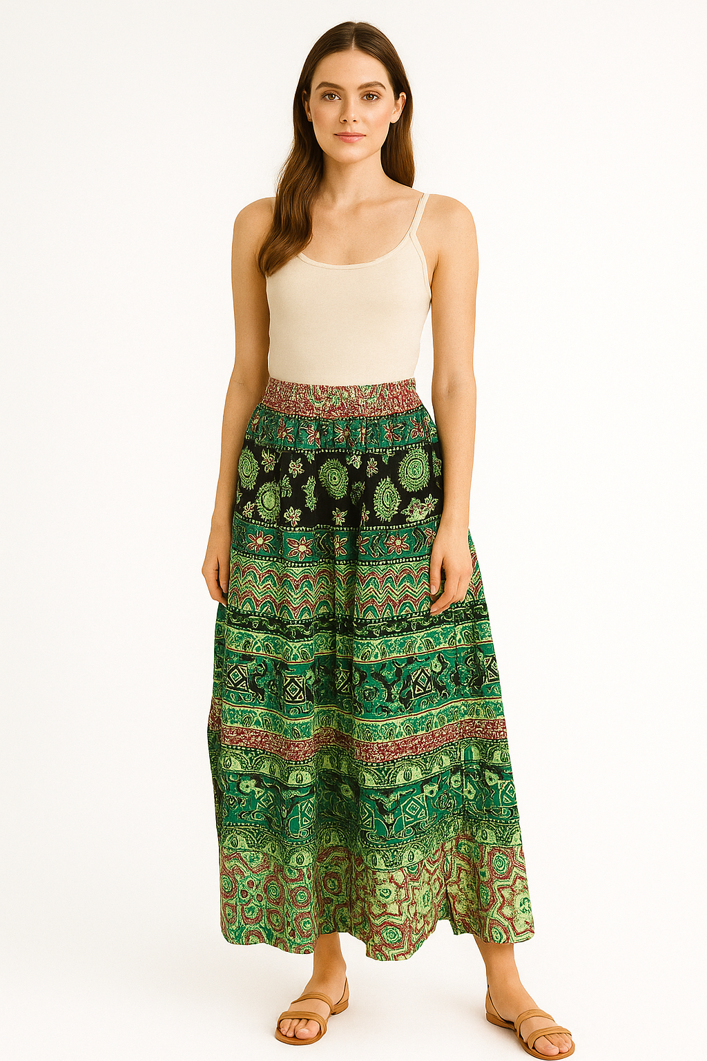 Appywave Jaipuri Women's Cotton Printed Long Skirts