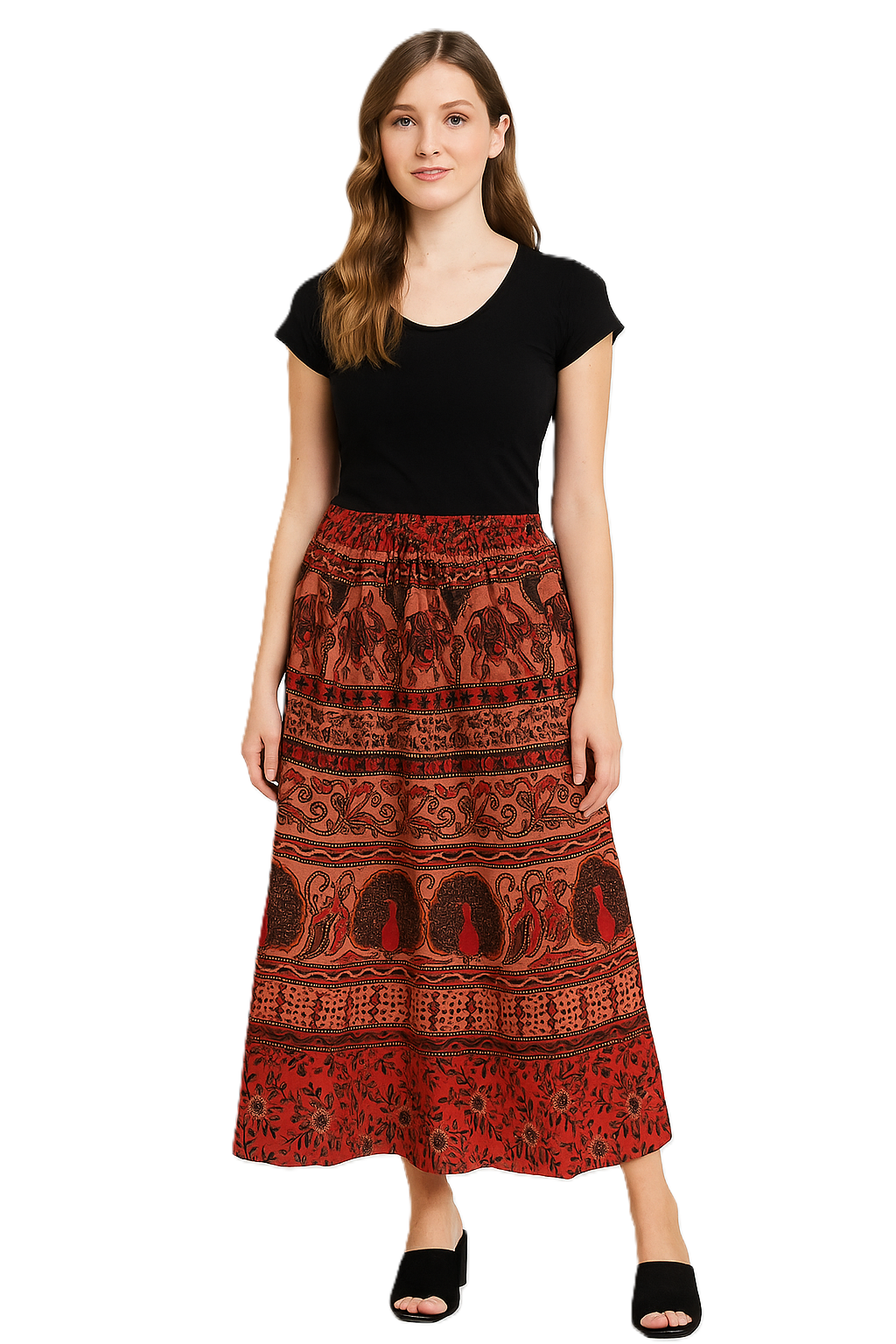 Appywave Jaipuri Women's Cotton Printed Long Skirts