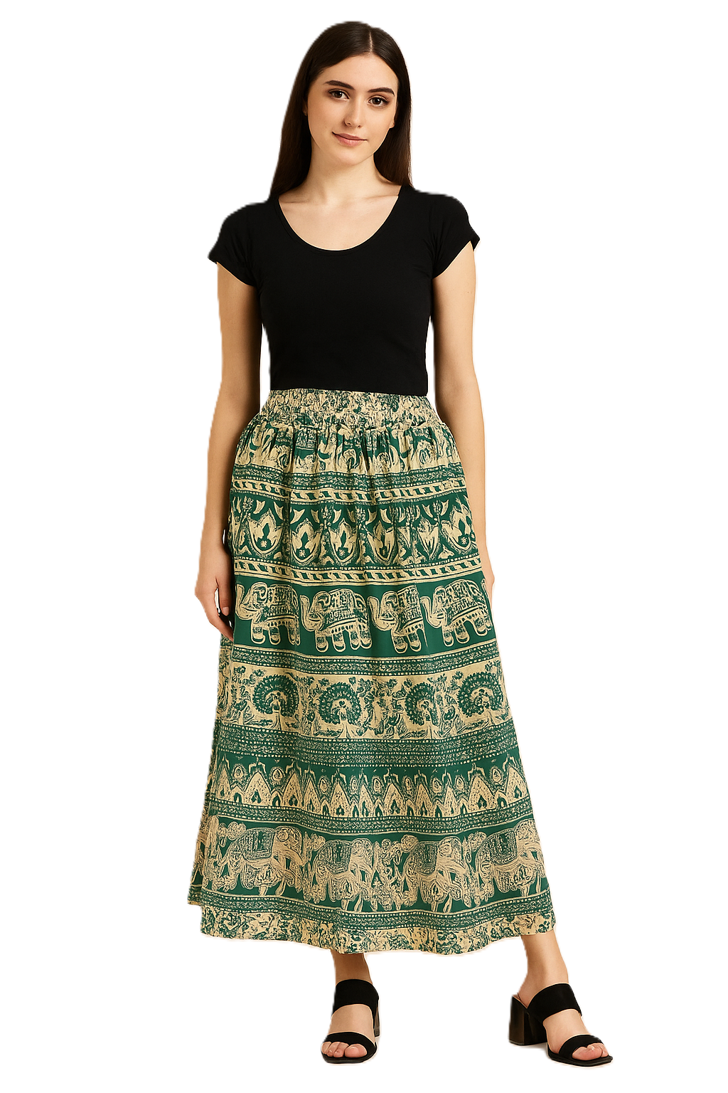 Appywave Jaipuri Women's Cotton Printed Long Skirts