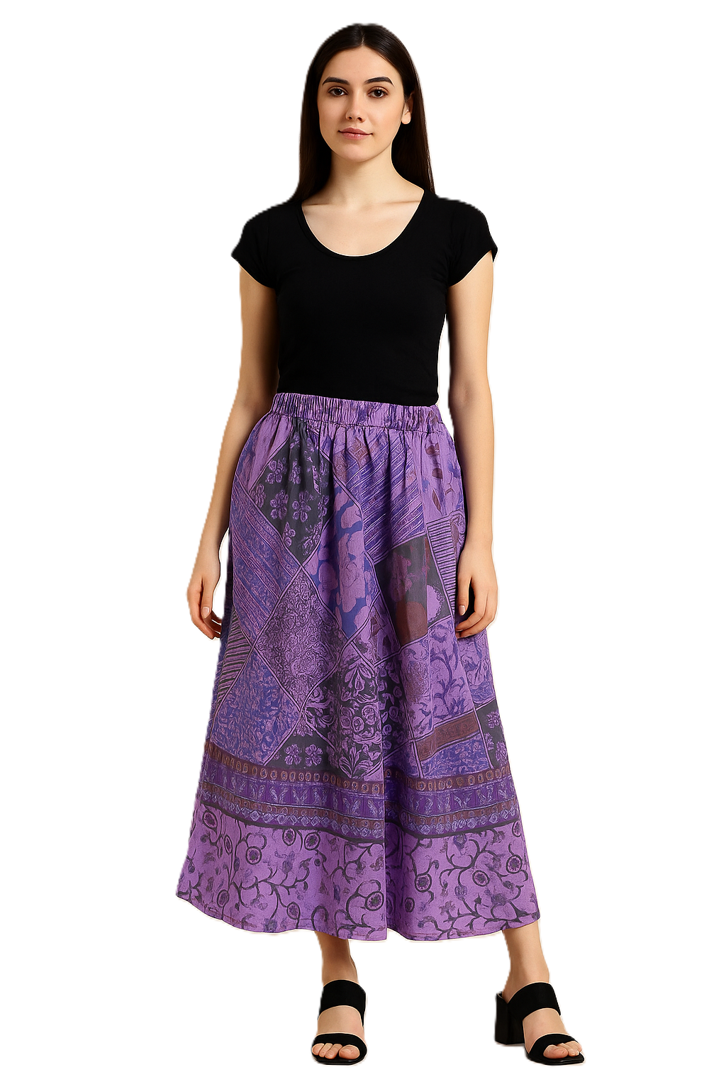 Appywave Jaipuri Women's Cotton Printed Long Skirts
