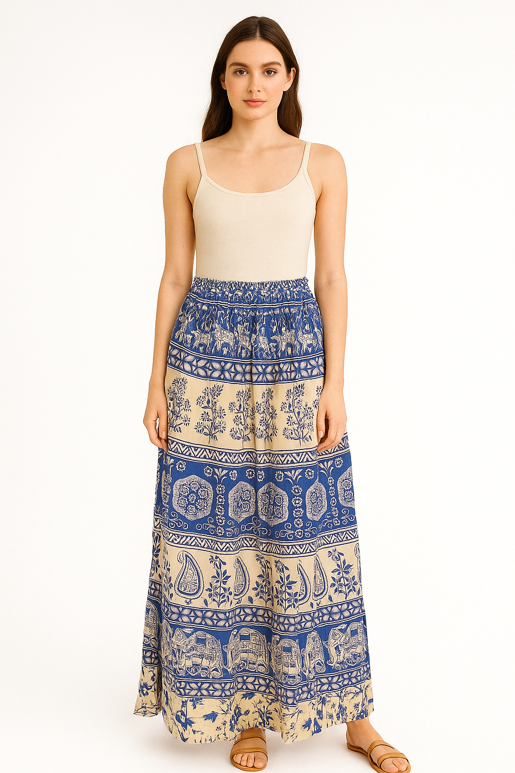 Appywave Jaipuri Women's Cotton Printed Long Skirts