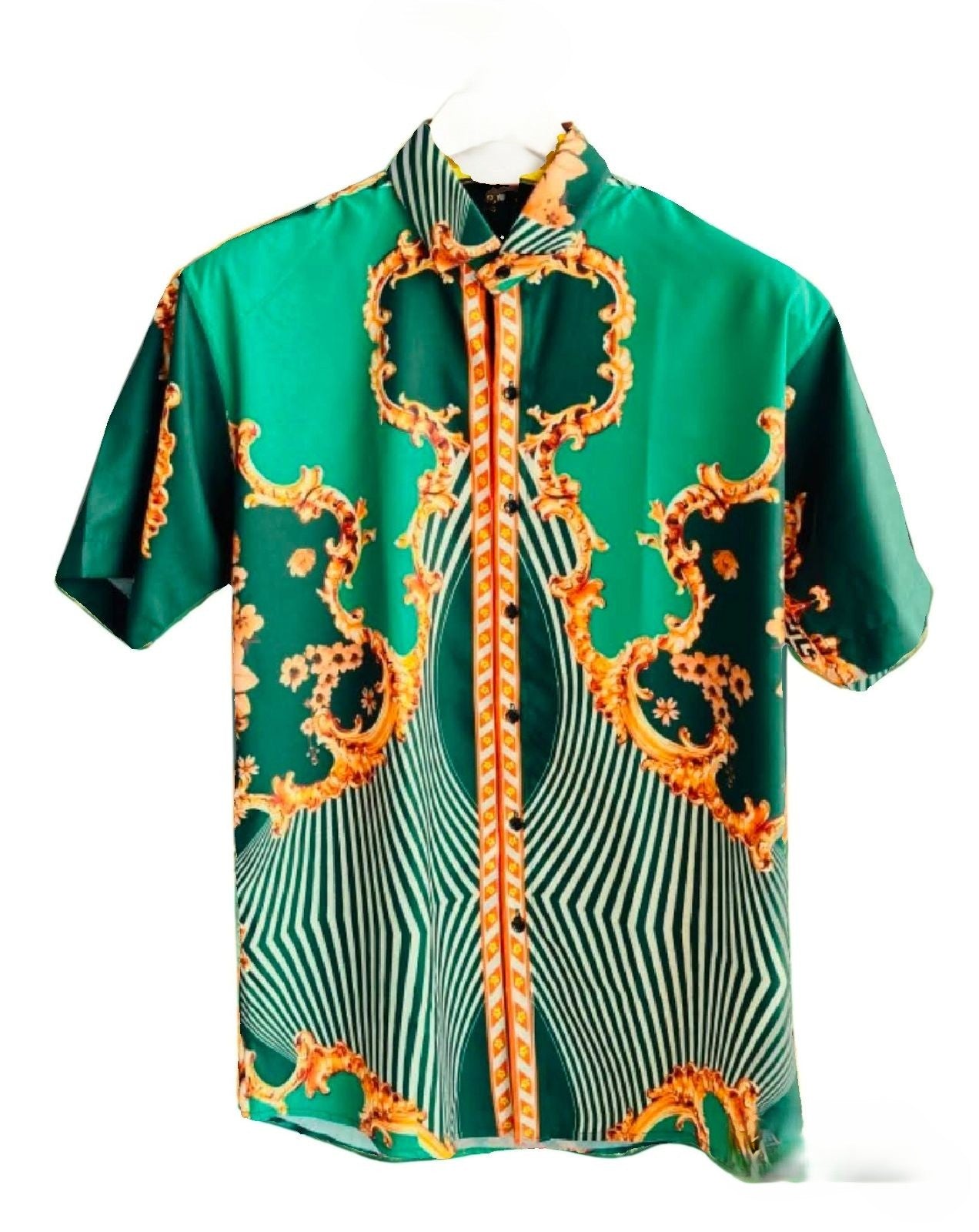 Appywave Men Printed Party Green Shirt