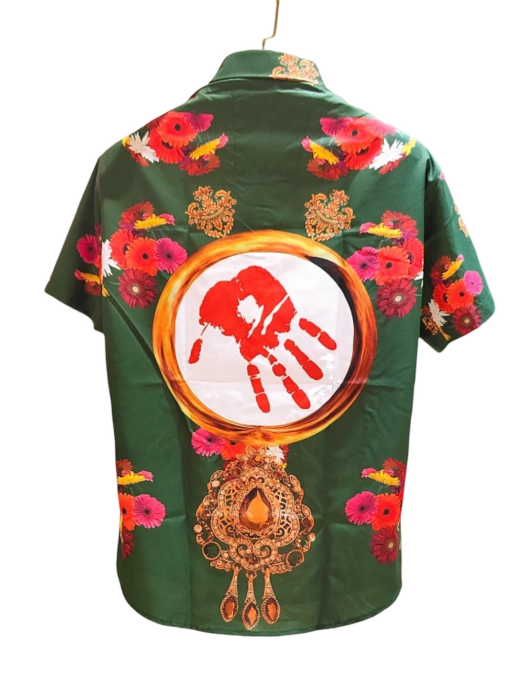 Appywave Men's Pushpa 2 Designer Shirt, Green