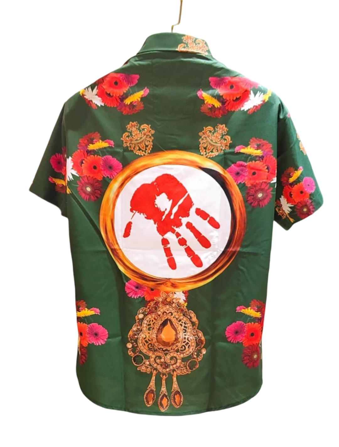 Appywave Men's Pushpa 2 Designer Shirt, Green