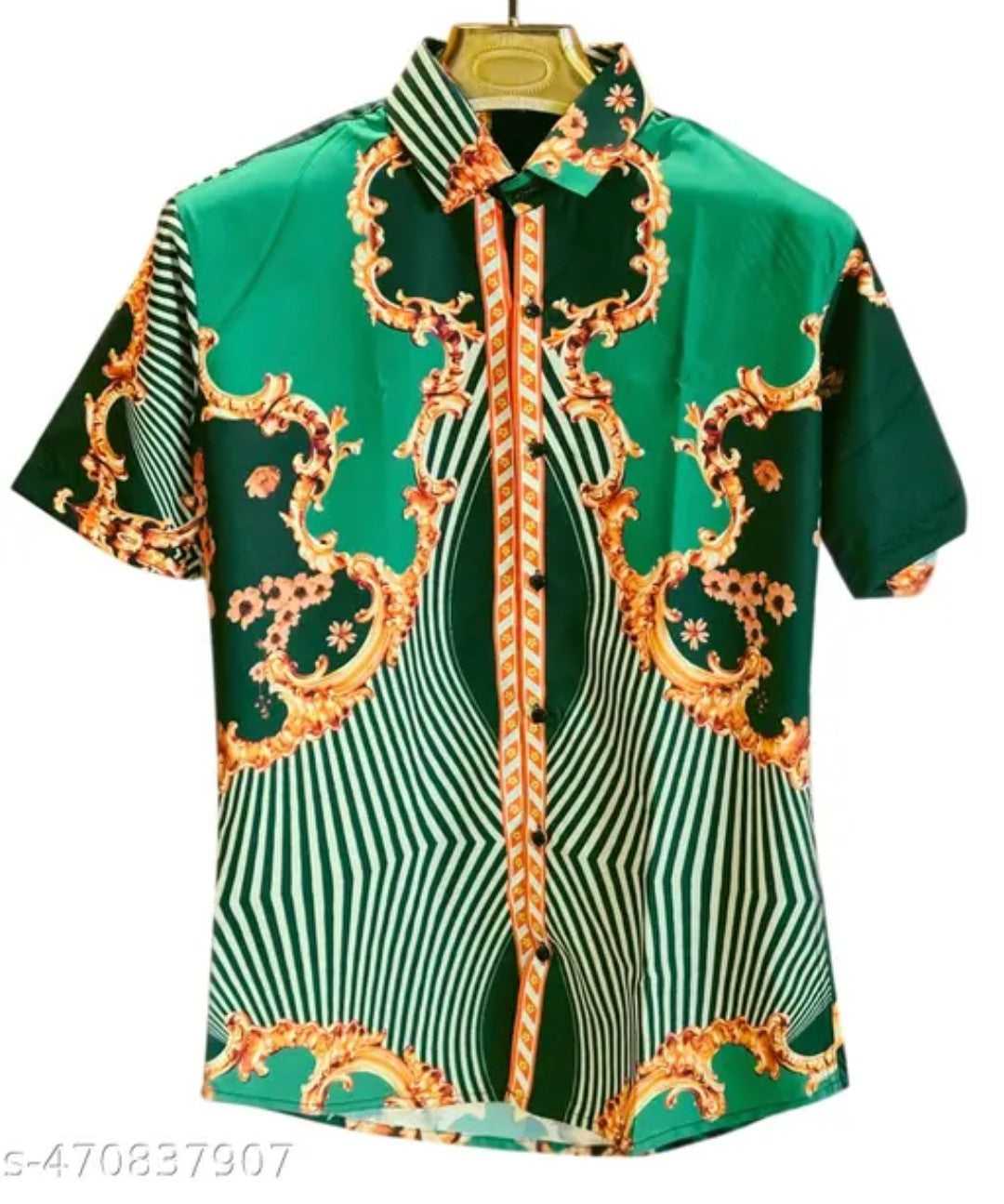 Appywave Men Printed Party Green Shirt
