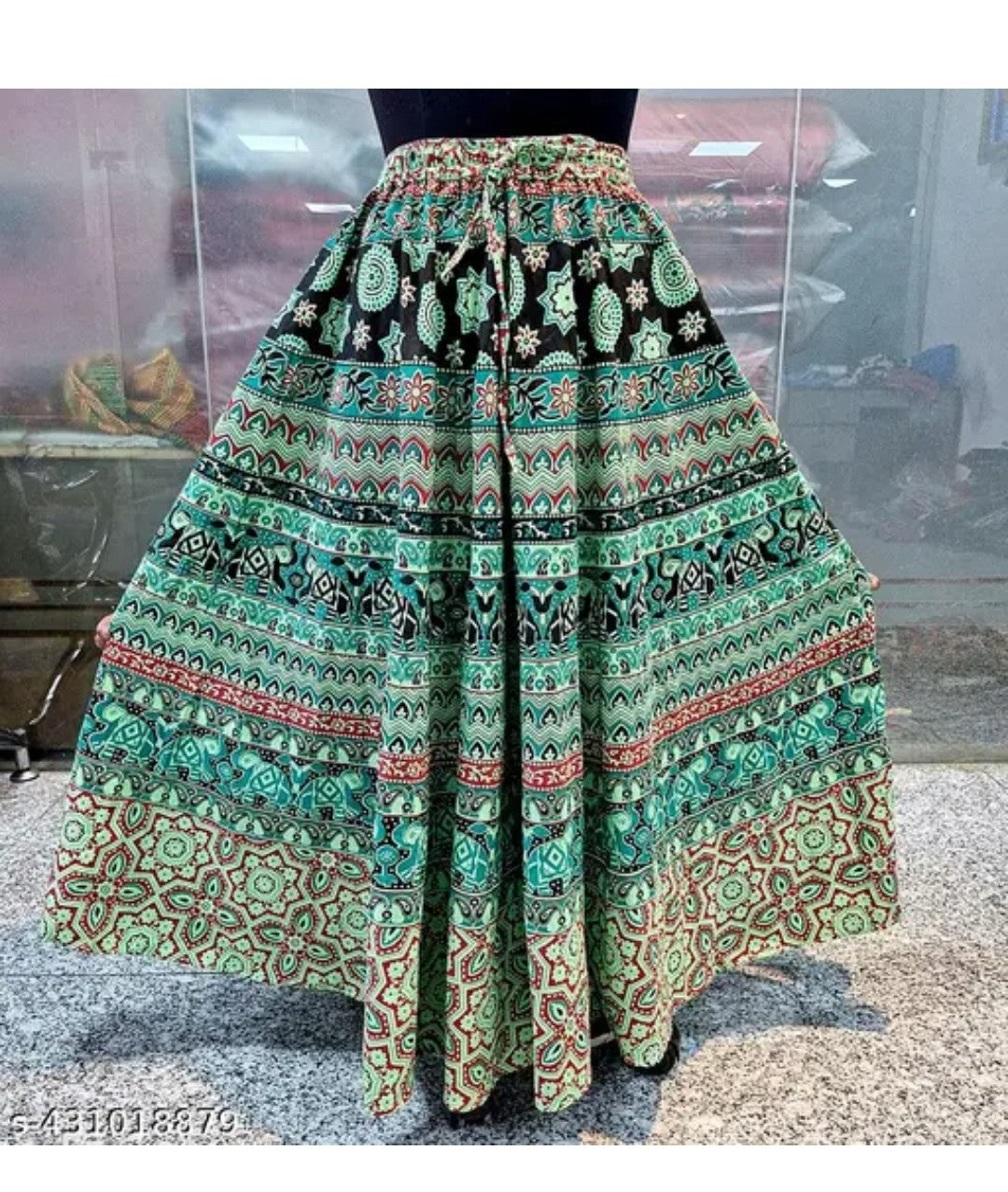 Appywave Jaipuri Women's Cotton Printed Long Skirts