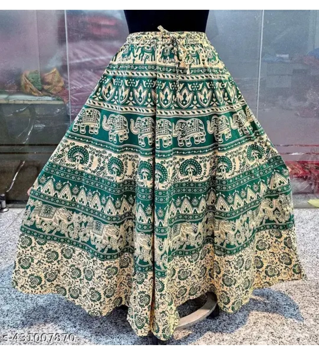Appywave Jaipuri Women's Cotton Printed Long Skirts