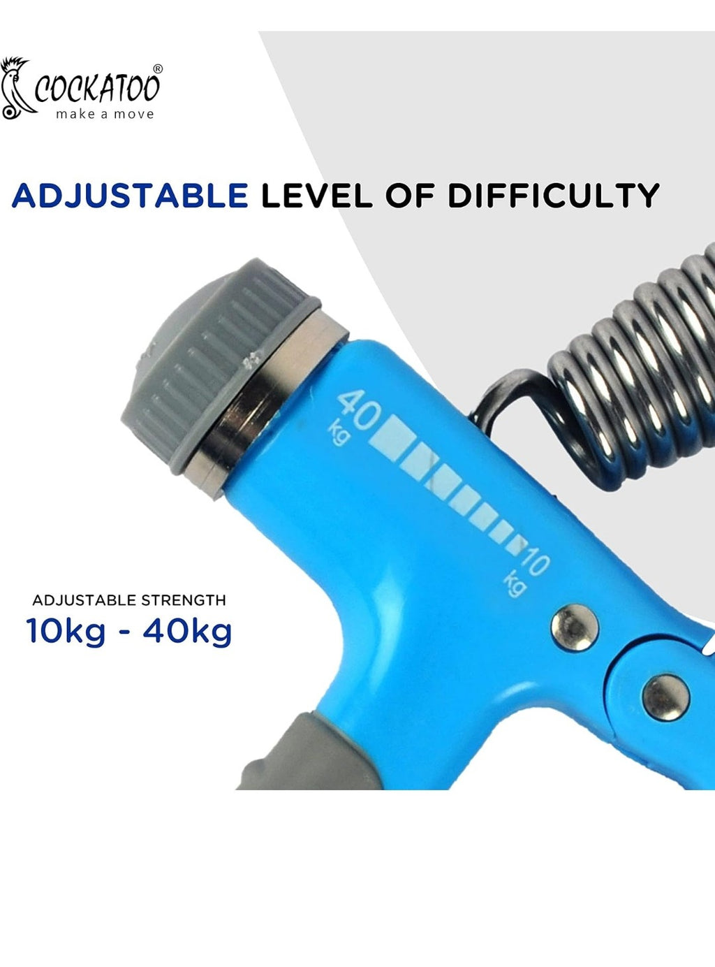 Cockatoo Adjustable Hand Grip| Hand Gripper for Men & Women Hand Grip Strengthener