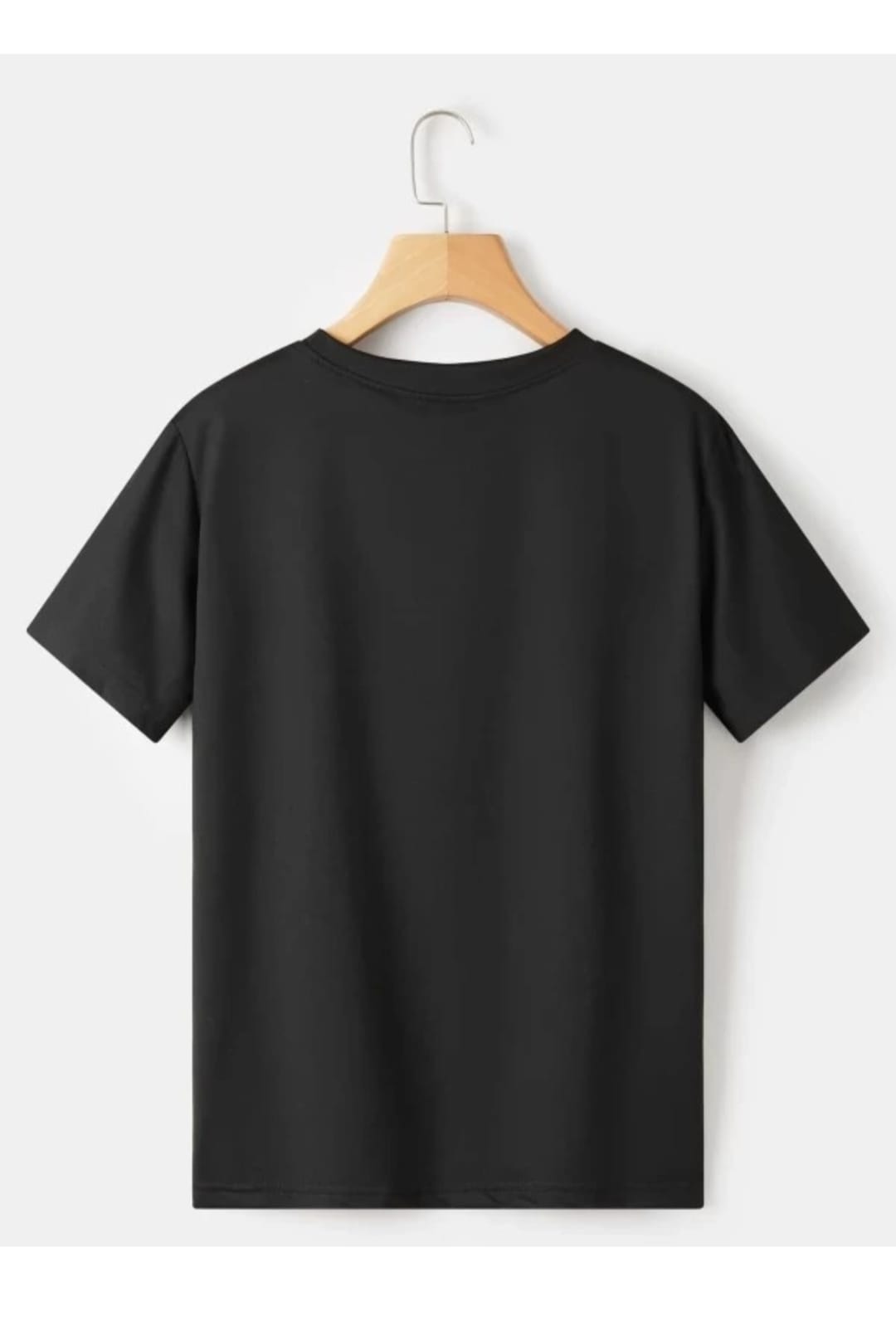 Women Printed, Typography Round Neck Cotton Blend Black T-Shirt